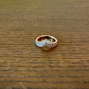 Pandora Princess Wishbone Ring in Rose Gold